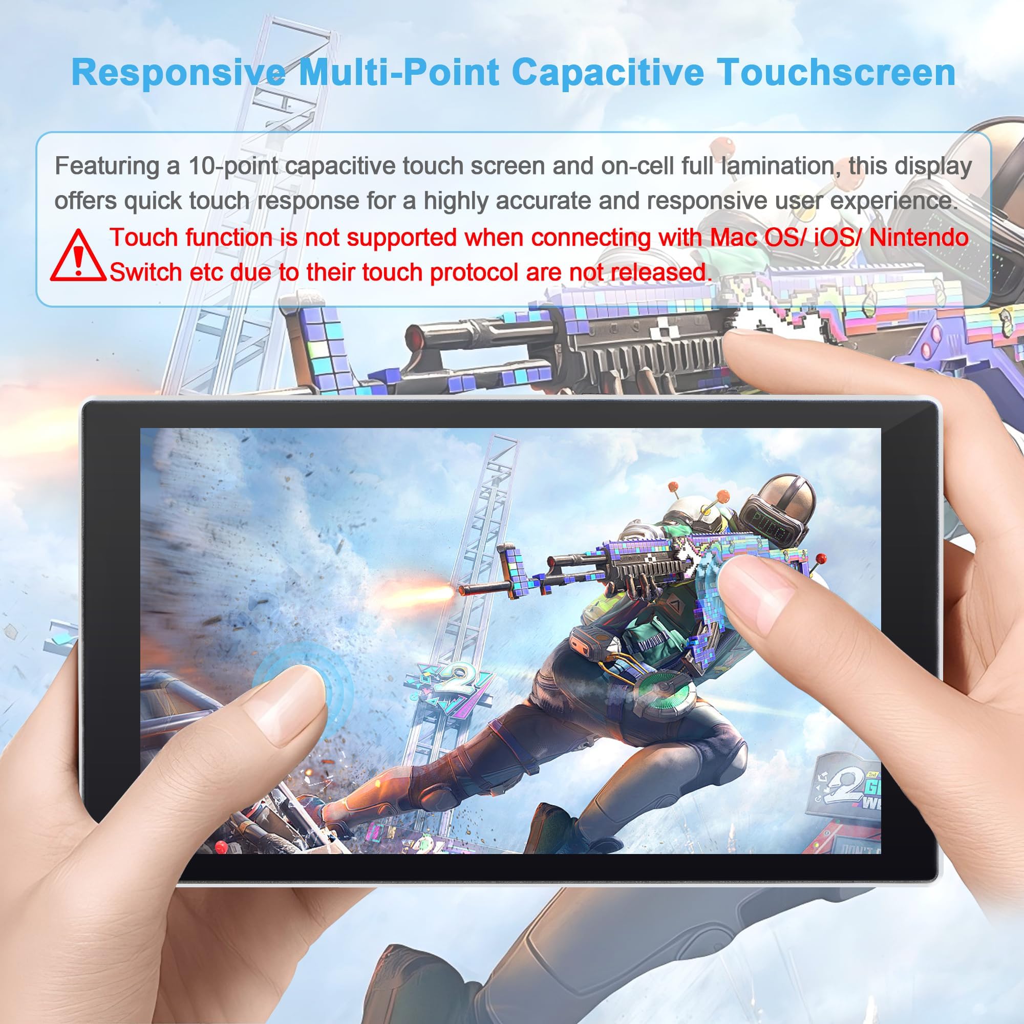 Amazon.com: wisecoco 7 inch Portable Monitor 1080P FHD 60Hz Mini